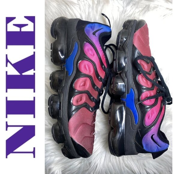 NIKE AIR Vapormax Plus Women’s Racer Blue Hyper Red Violet, Size 7 - Picture 4 of 12